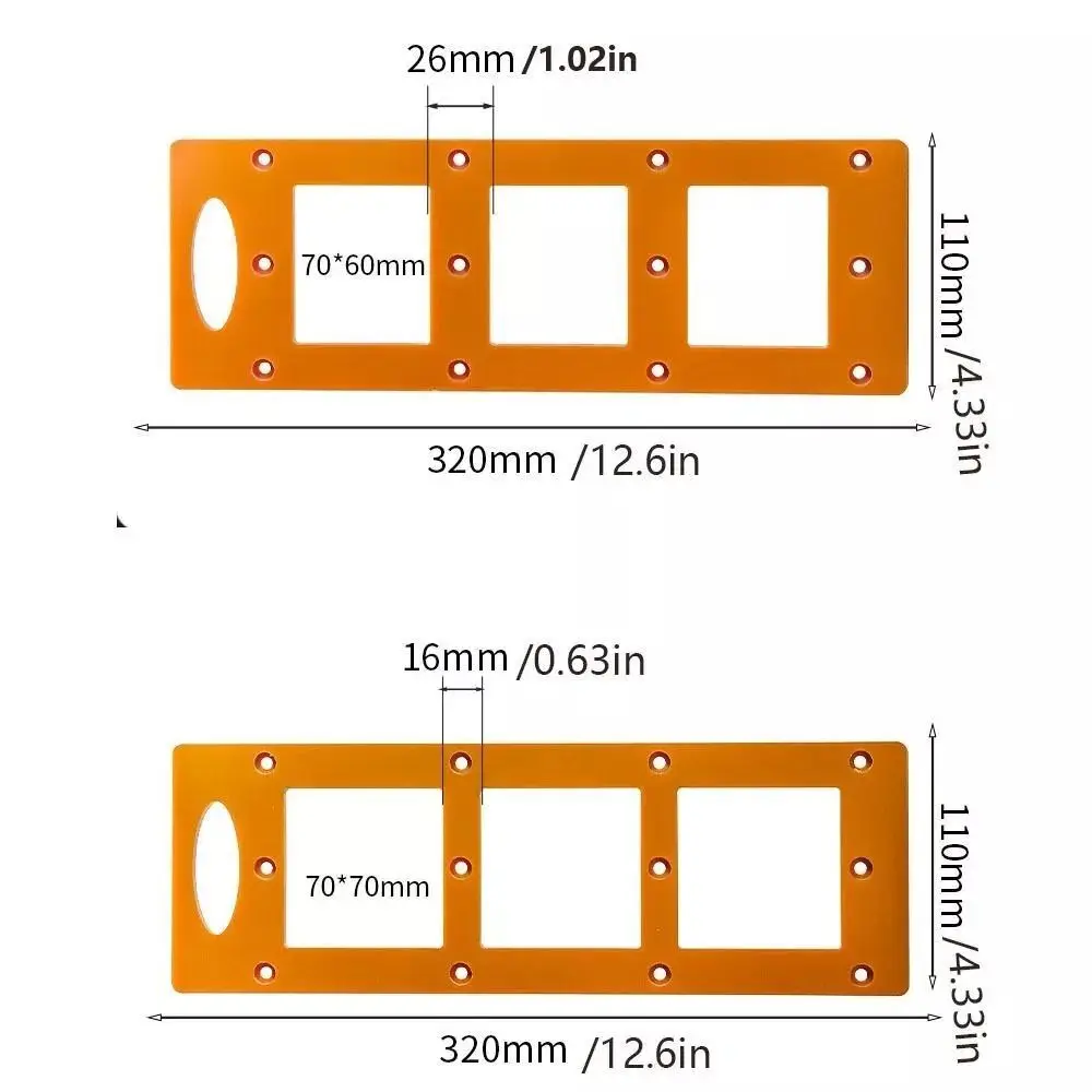86 Type Switch Socket Bottom Template Precise Durable Sockets Open Hole Position Tool Wear-resistant Switch Hole Template