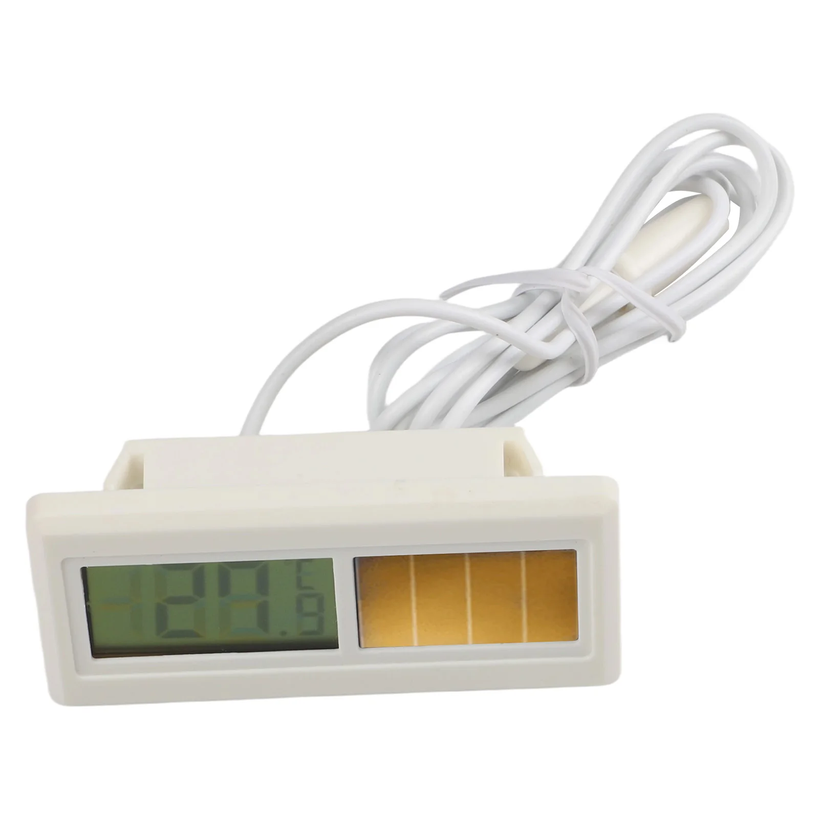 Environmentally Solar Powered for mini Thermometer Sensor with LCD Display and Flexible 1M Cable for Home Use Environmentally