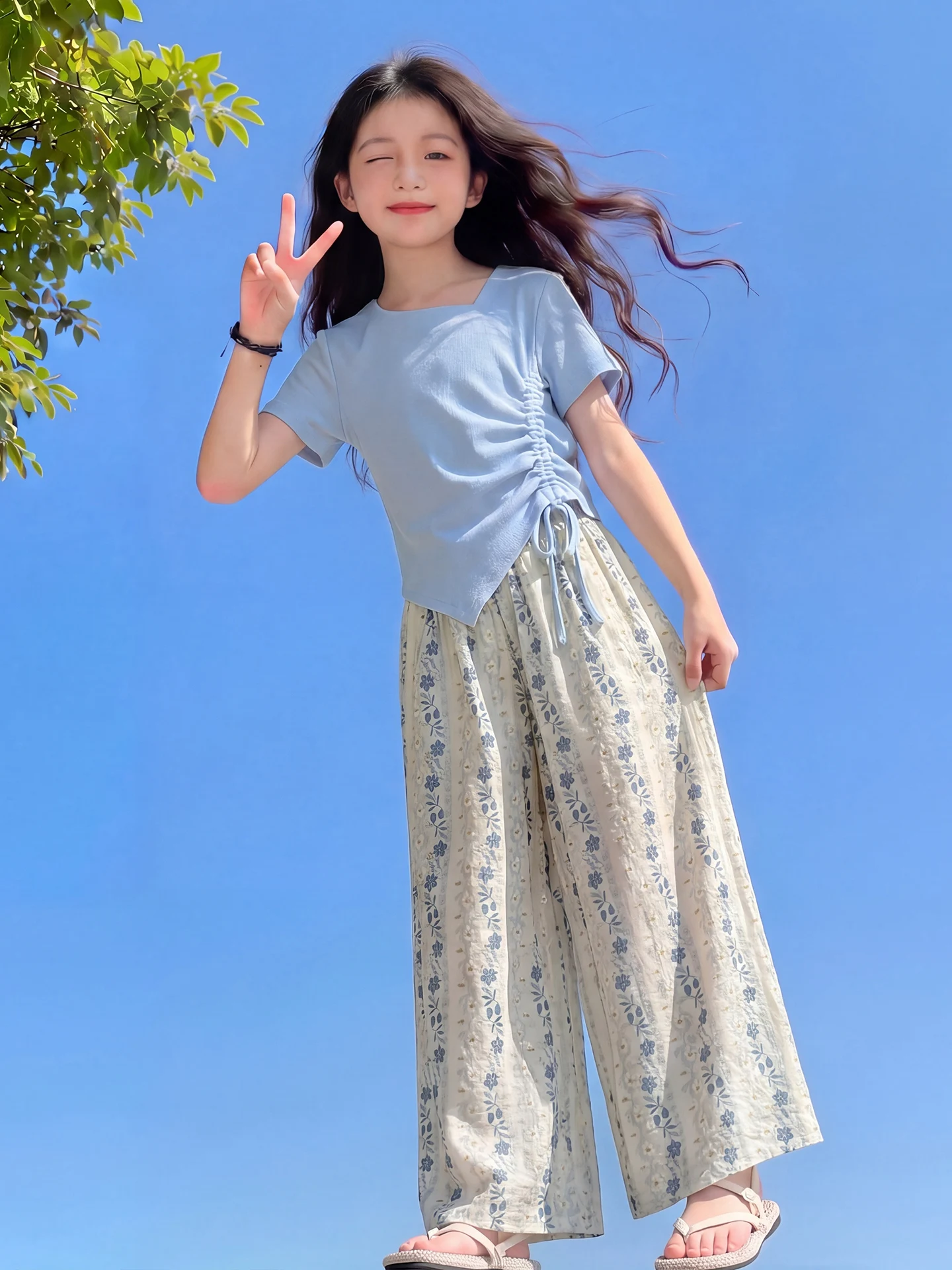 completo-estivo-per-bambine-set-due-pezzi-a-maniche-corte-stile-dolce-abbigliamento-per-bambini-moda-coreana-ensemble-per-bambine