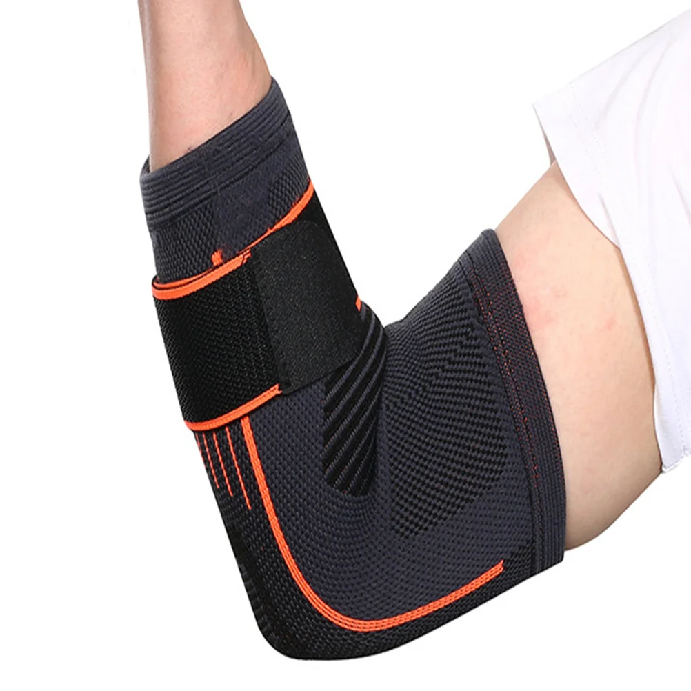 

1pc Adjustable Elbow Arm Guard Breathable Support Brace For Sports Pain Relief Golf Baseball Workout Gardening Elbow