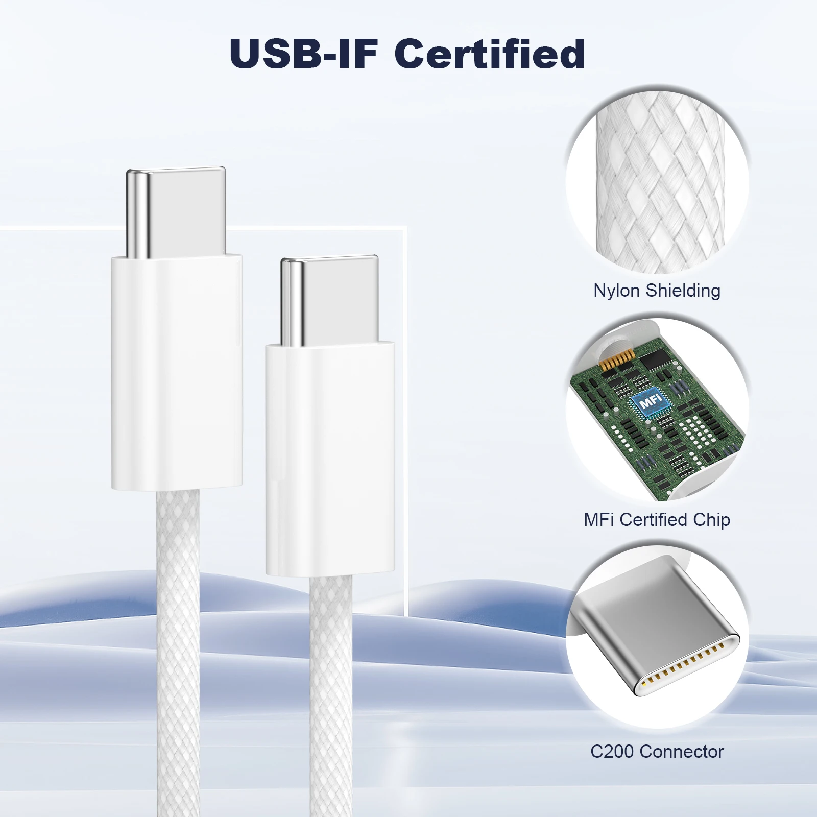 ANSEIP PD 60W USB-C To Type C Cable for IPhone 17 16 16Pro Fast Charging Wire for Huawei Xiaomi Samsung  Weaving Data Cable Line