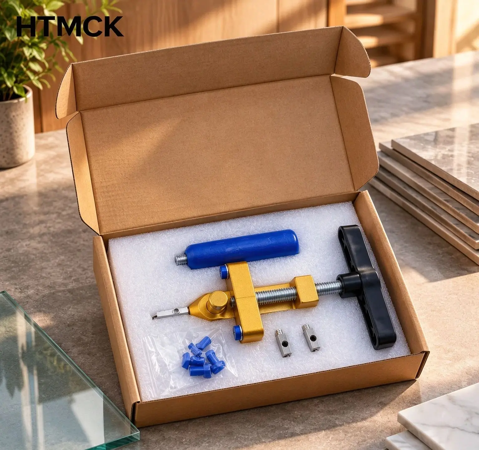 HTMCK2 in 1 Glass Ceramic Tile Cutter with Wheel Diamond Roller Cutter Cutting Machine Opener Breaker Tools Accessories