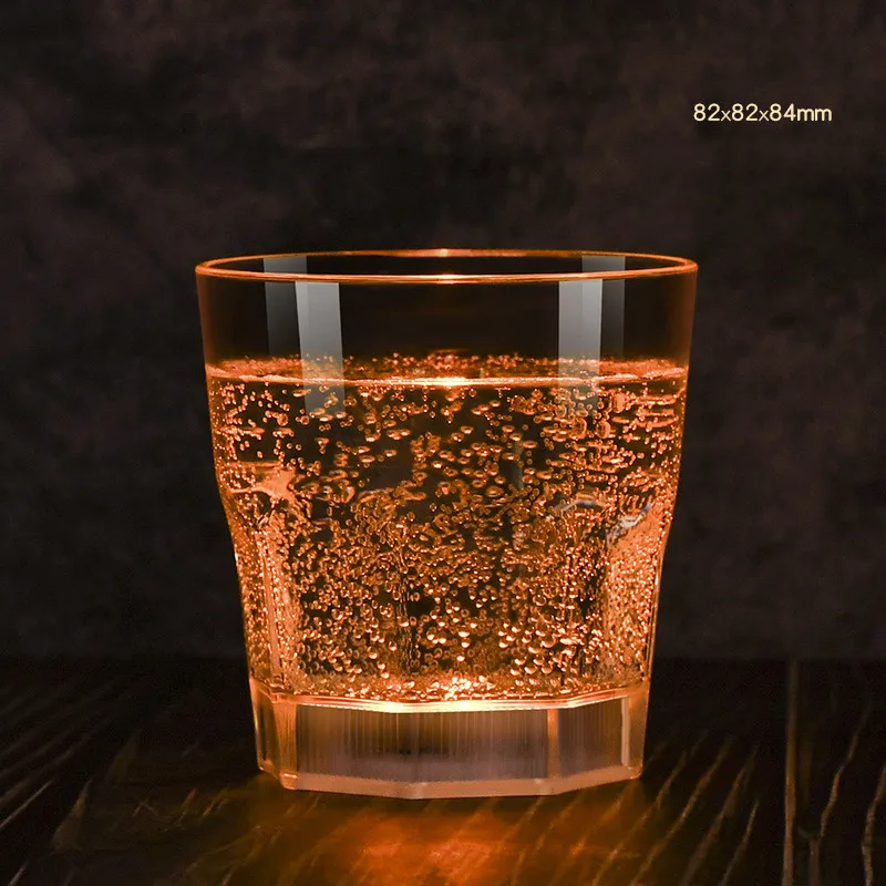 Verres à whisky lumineux LED, 6 pièces, clignotant standardisé pour fête, bar, boîte de nuit, clics, Noël, mariage, verre à vin w001