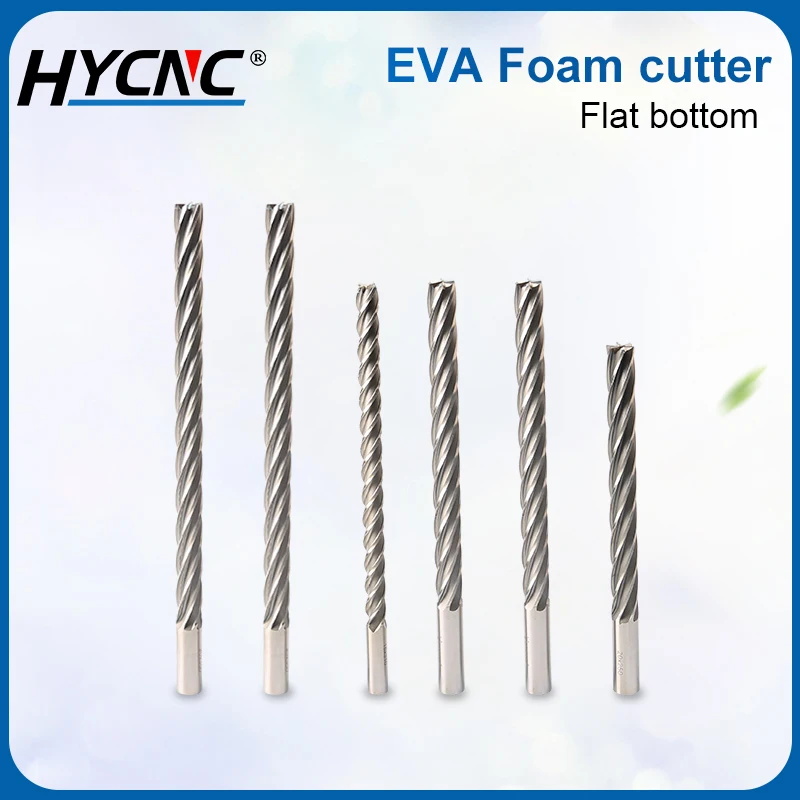 Flat Head EVA Carving Tool Foam Cutting End Mill Cnc Router Shape Machining Drill Bit For Milling Machine EPS Foam Cutting Tool