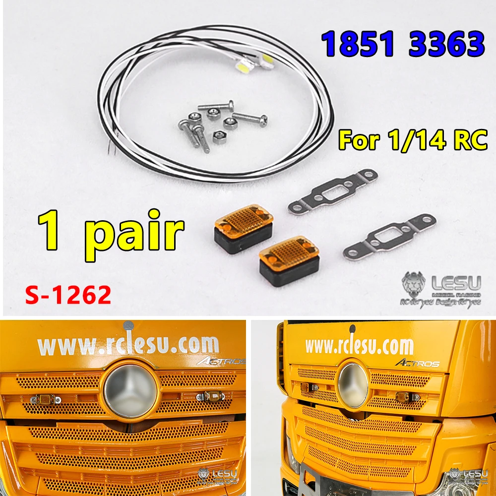 

LESU 1/14 RC Truck Driving Lights S-1262 Обновление модифицированных деталей для Tamiya 1851 3363 Тяговый грузовик с высоким верхом Модель игрушки