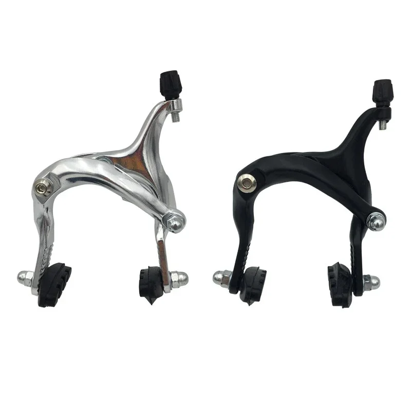 Bicycle Brake 61-79mm Long-reach Rear & Front C Caliper Brake Set Bike Side Pull Polished Bicycle Caliper C Brake Caliper