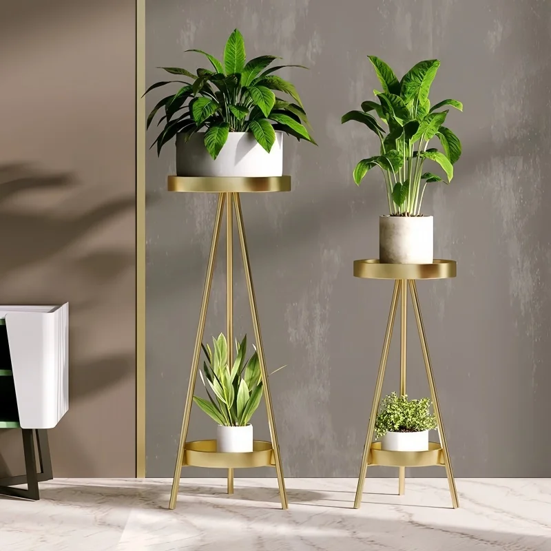 

Living Room Flower Stand Nordic Ironwork Floor-Standing Flower Pot Stand Indoor Household Floor-standing Shelf Sturdy Pots