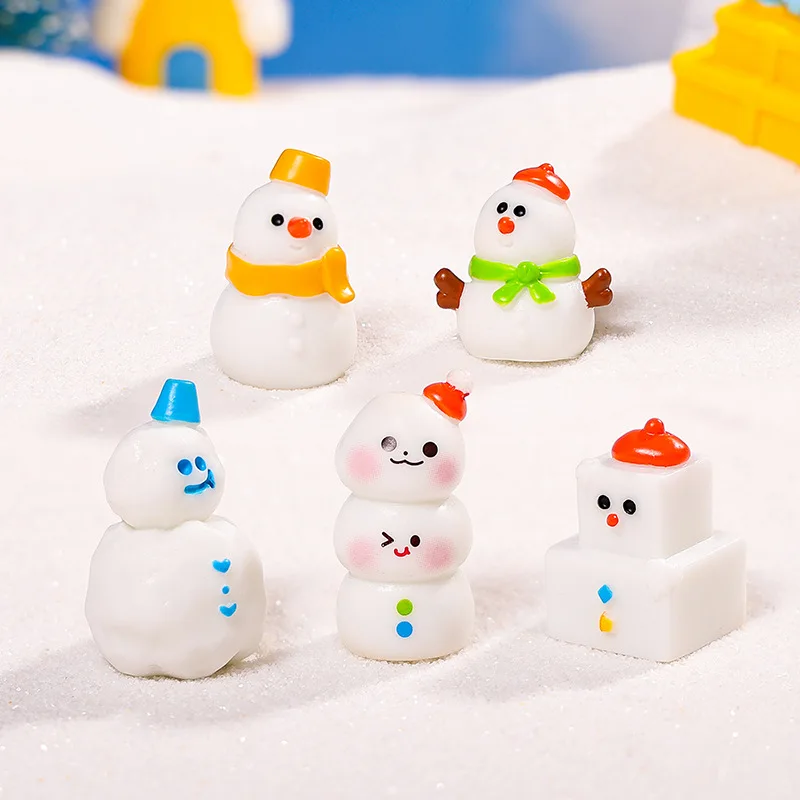 Creative Micro Landscape Christmas Snowman DIY Decoration High-End Desktop Cute Small Ornaments Miniature Figurine Accessory