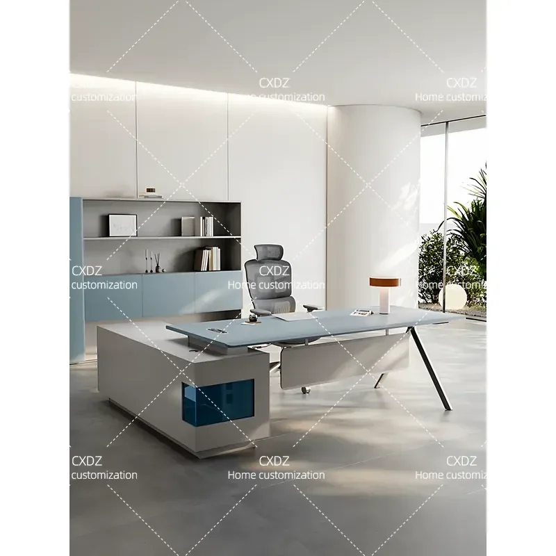 Luxury Minimalist Executive Desk Premium Modern Office Table for Manager Boss Leader Workstation Home Business Furniture