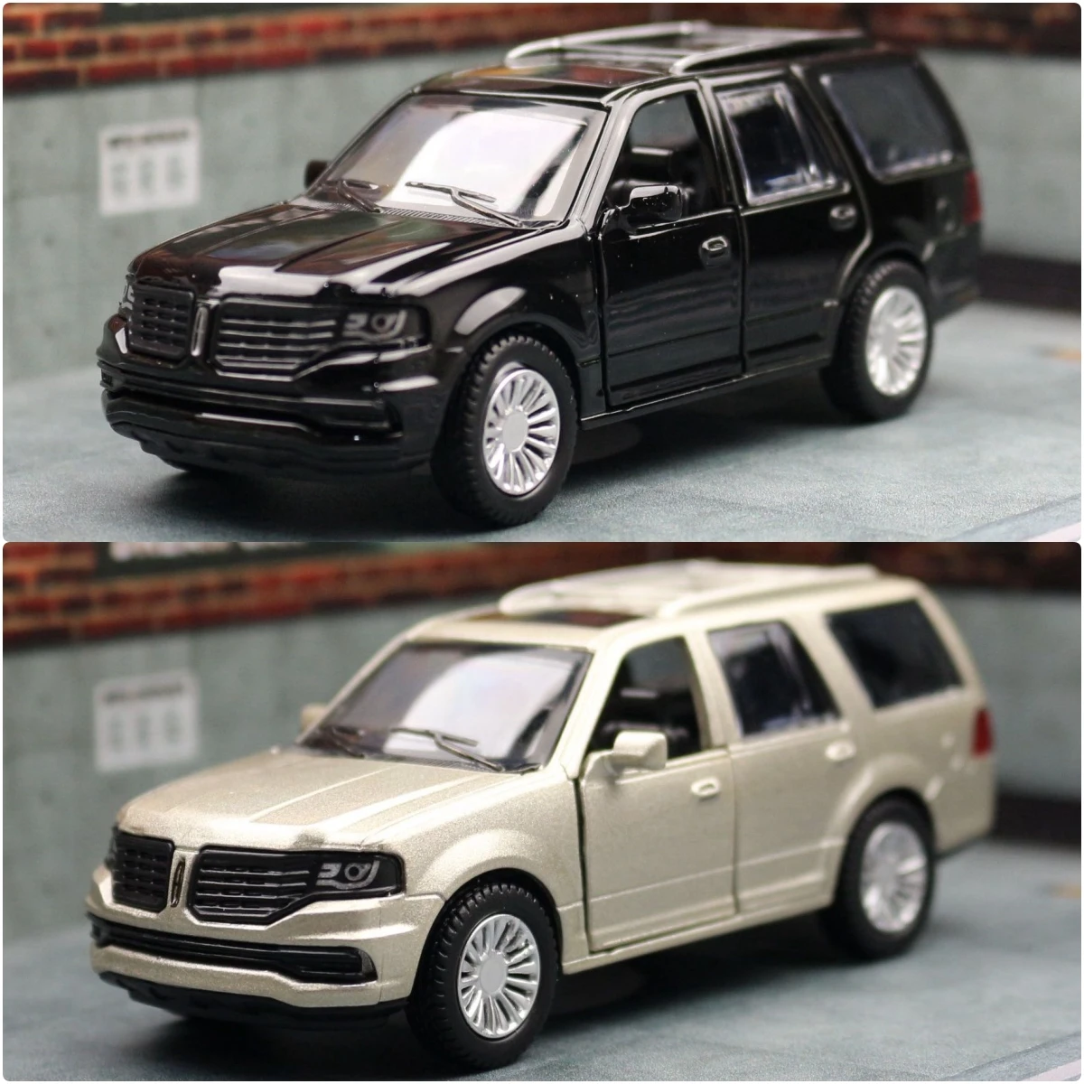 1/46 Lincoln Navigator SUV Toy Car Model For Children Diecast Metal Vehicle Miniature Pull Back Collection Gift Boy Match Box