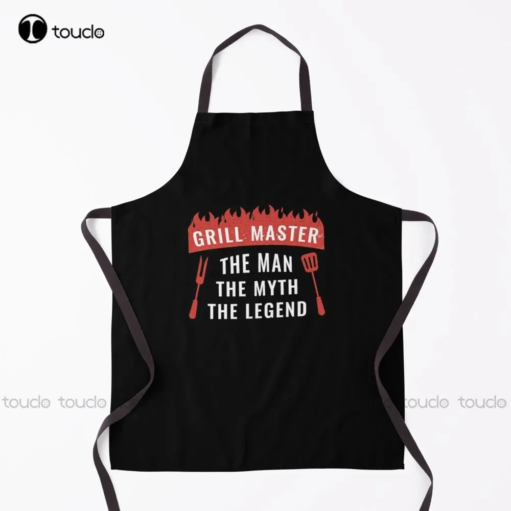Nuevo Grill Master The Man The Myth The Legend Padre/regalo de cumpleaños divertido delantal de Chef de barbacoa delantal negro delantal de Chef para niños Unisex