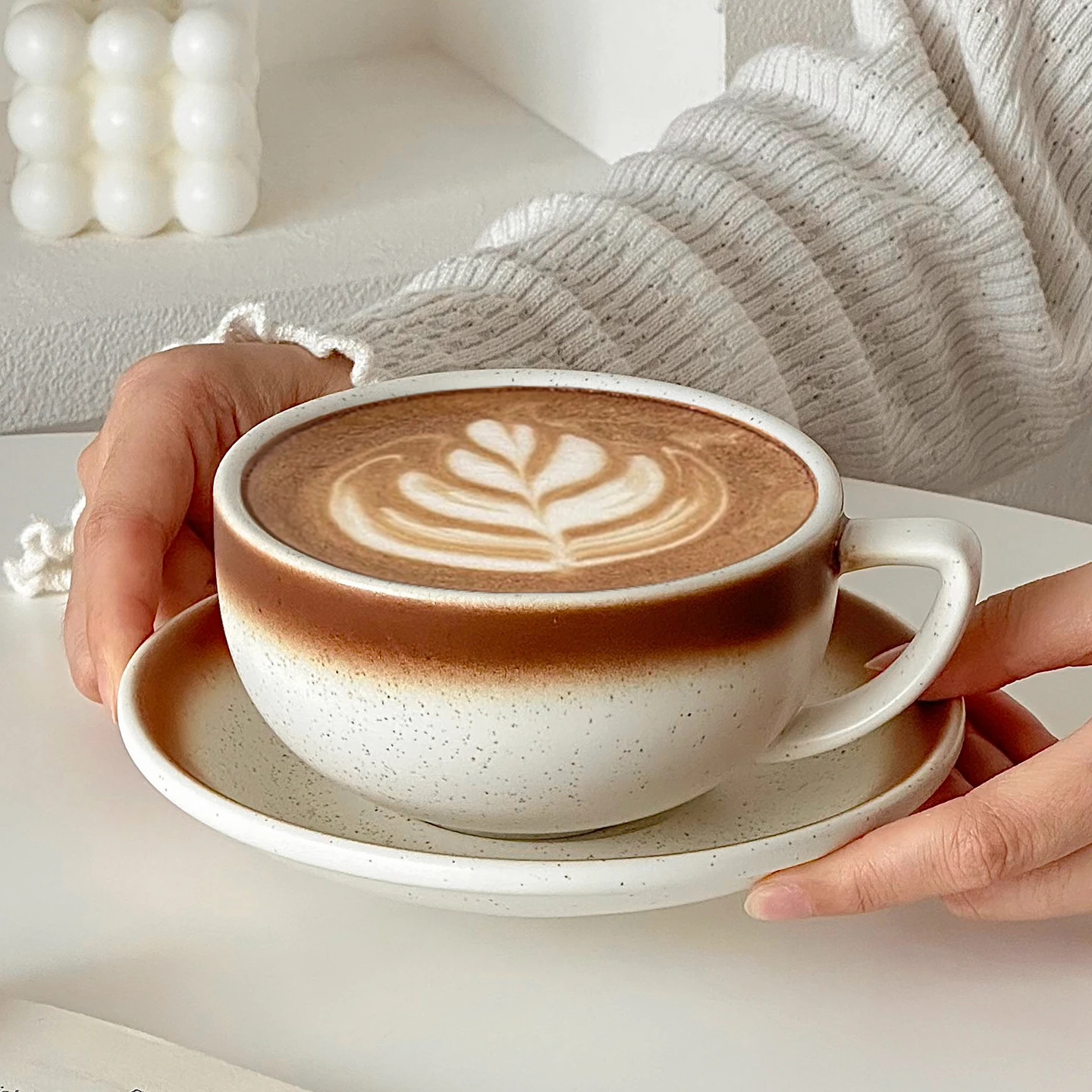 Juego de platos de café Retro francés, tazas de café de oficina, plato plano con vajilla antigua, taza de cerámica para pastel de postre y Pasta