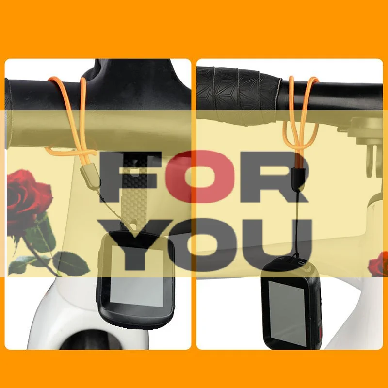 Elastic Short Hanging Rope for Bicycle Code Table  Protective Silicone Sleeve Shockproof Dustproof for Outdoor Cycling