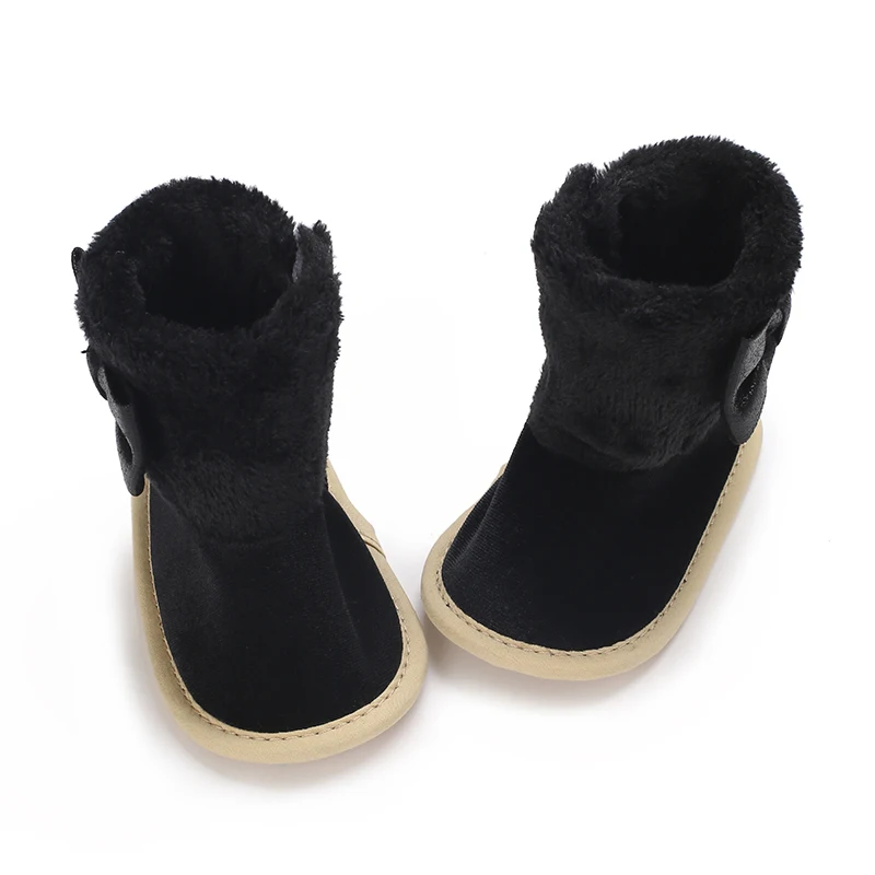 Bottes en coton moelleuses avec nœud pour bébé, chaussures préscolaires confortables pour filles, chaussures astronomiques douces, 0 à 18 mois