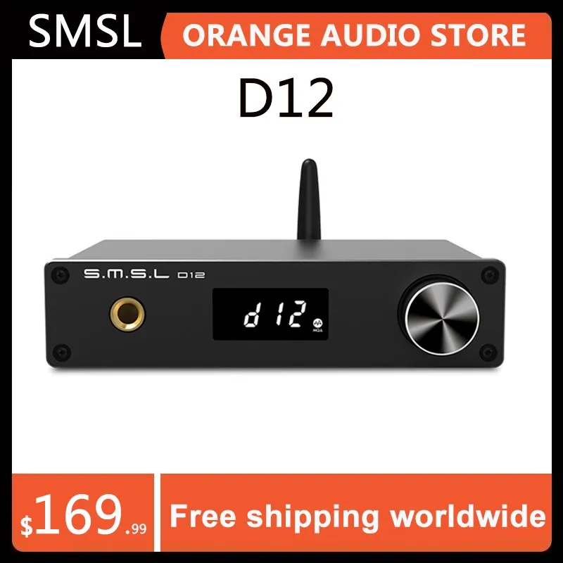 

SMSL D12 Ak4493s Dac Headphone Amplifier 6.35mm Output Bluetooth 5.0 Dsd512 32-Bit 768khz For Ps5 Switch Support MQA