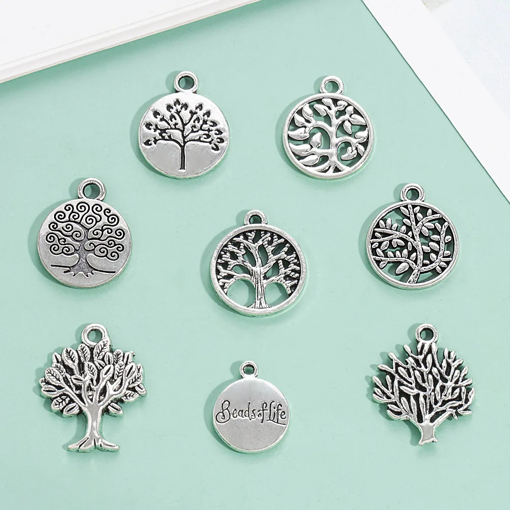 diy alloy hollowed-out life Tree accessories for personalized life tree fashion clothing