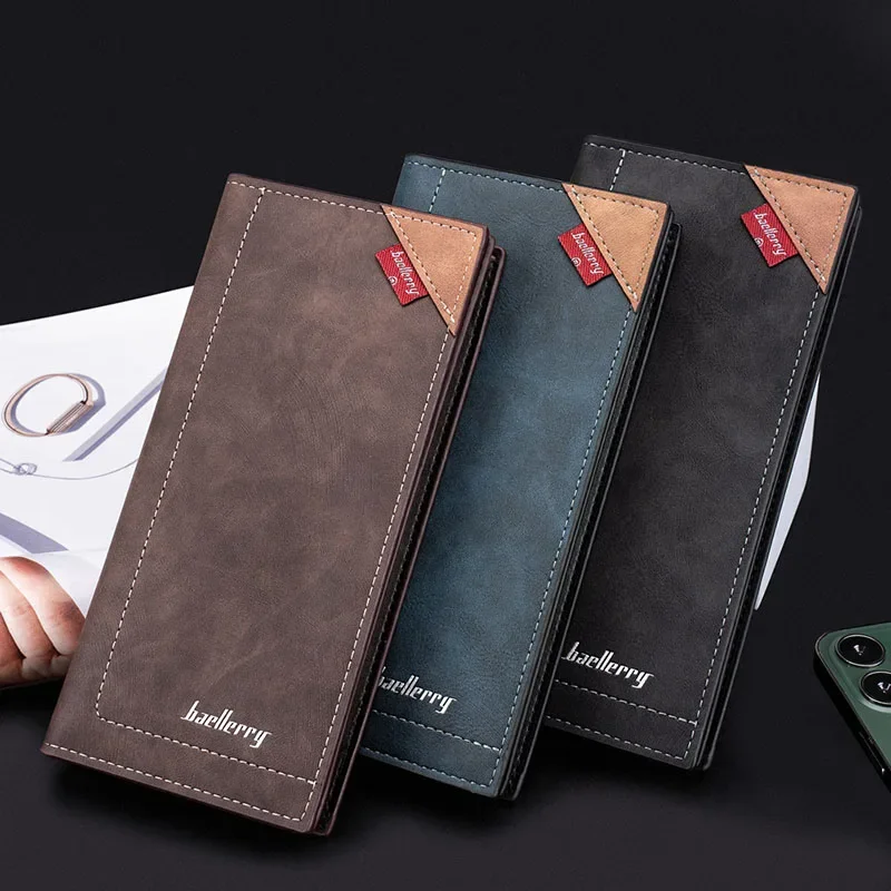 

Men Return Wallet Long Fashion Multiple Card Slots Male Wallet Slim Thin Luxury Wallet Designer Card Holders Men with Coins Bag