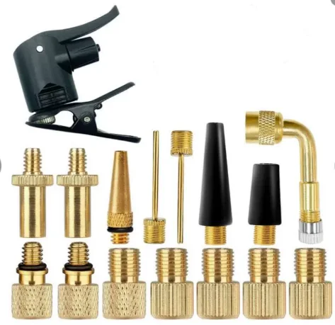 8/16 Stück Fahrradventil-Adapter-Set, Mehrventil-Pumpenkopf mit Schrader-Clip für SVAVDV-Reifenventile, universelles Inflationszubehör