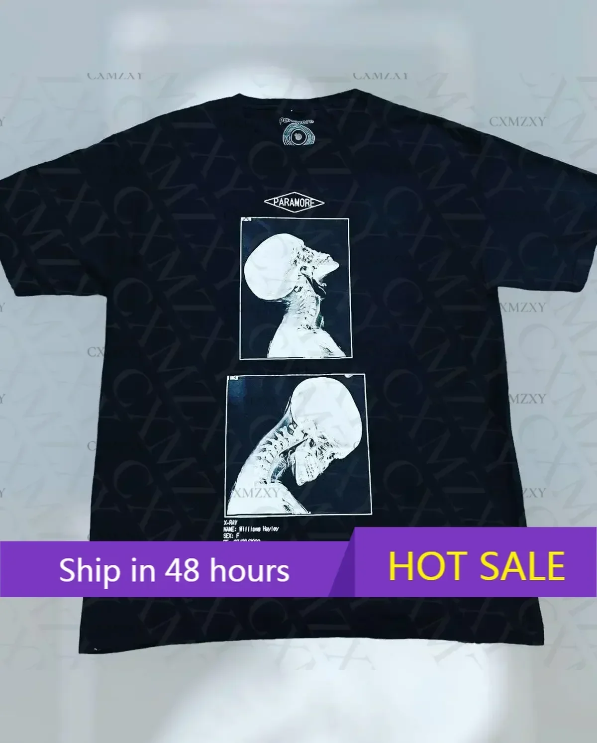 PARAMORE Official Tour X-RAY T-SHIRT Hayley Williams XL men t shirt
