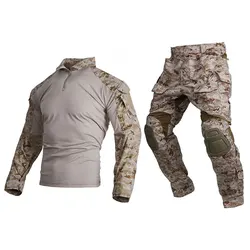 Emersongear-Conjuntos de uniformes de combate tácticos G3, camisa, pantalones, Tops, pantalones Cargo, trajes de camuflaje para hombre, deportes de senderismo AOR1, 2017