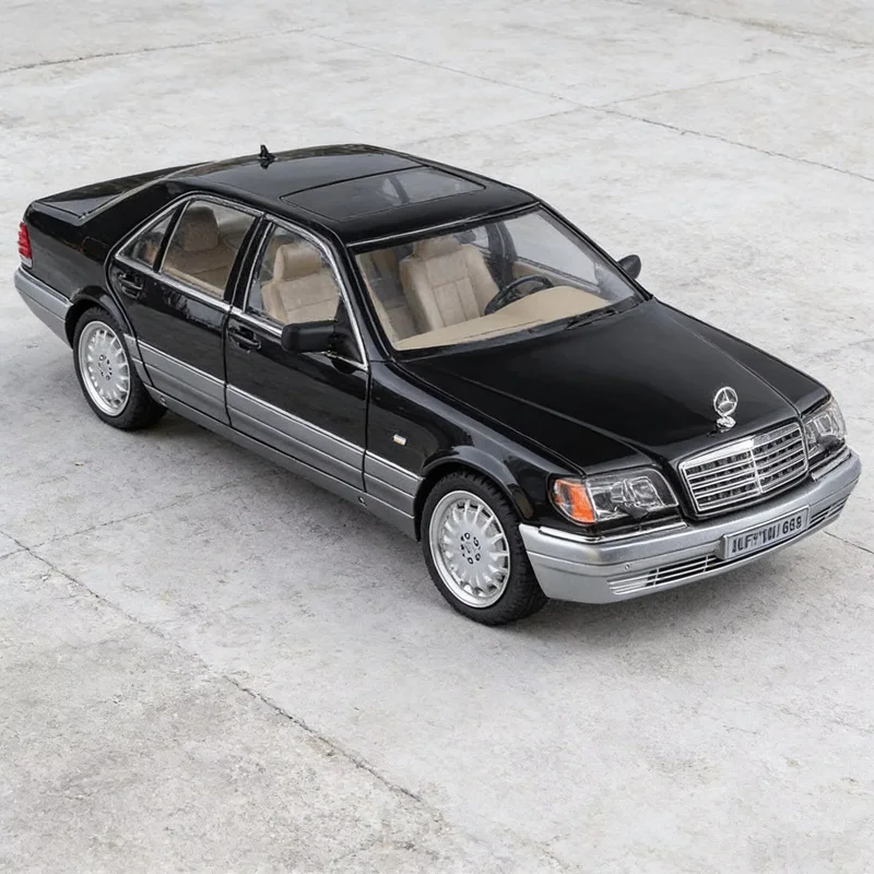 1:24 W140 S320 SEL Street Edition Legierung Retro Altes Auto Modell Druckguss Metall Klassische Auto Fahrzeuge Modell Sound Licht Kinder Spielzeug geschenk