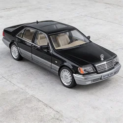 1:24 W140 S320 SEL Street Edition Alloy Retro Old Car Model Diecasts Metal Classic Car Vehicles Model Sound Light Kids Toys Gift