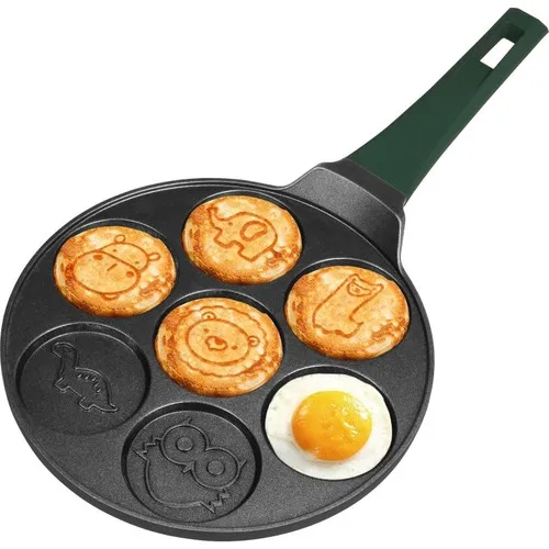 Glorious Animal Shaped Casting Granite Pancakes Pan 28 cmkızarmış omelettes mould non-stick breakfast practical Burger egg Ham restaurant