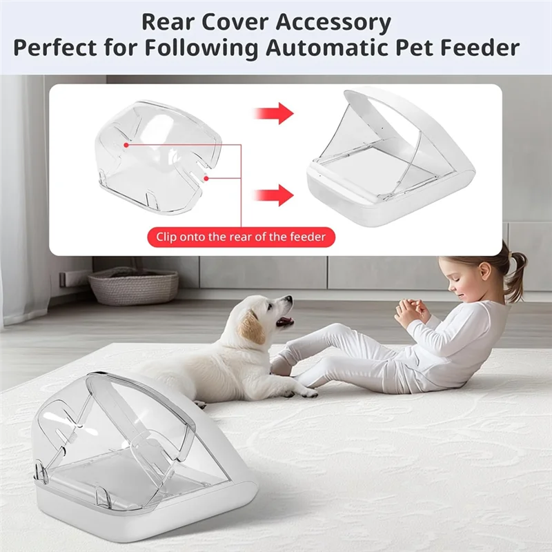 

MCGS-Rear Cover For Automatic Microchip Cat Pet Feeder Prevents Persistent Pet From Getting Food From The Back Of The Feeder