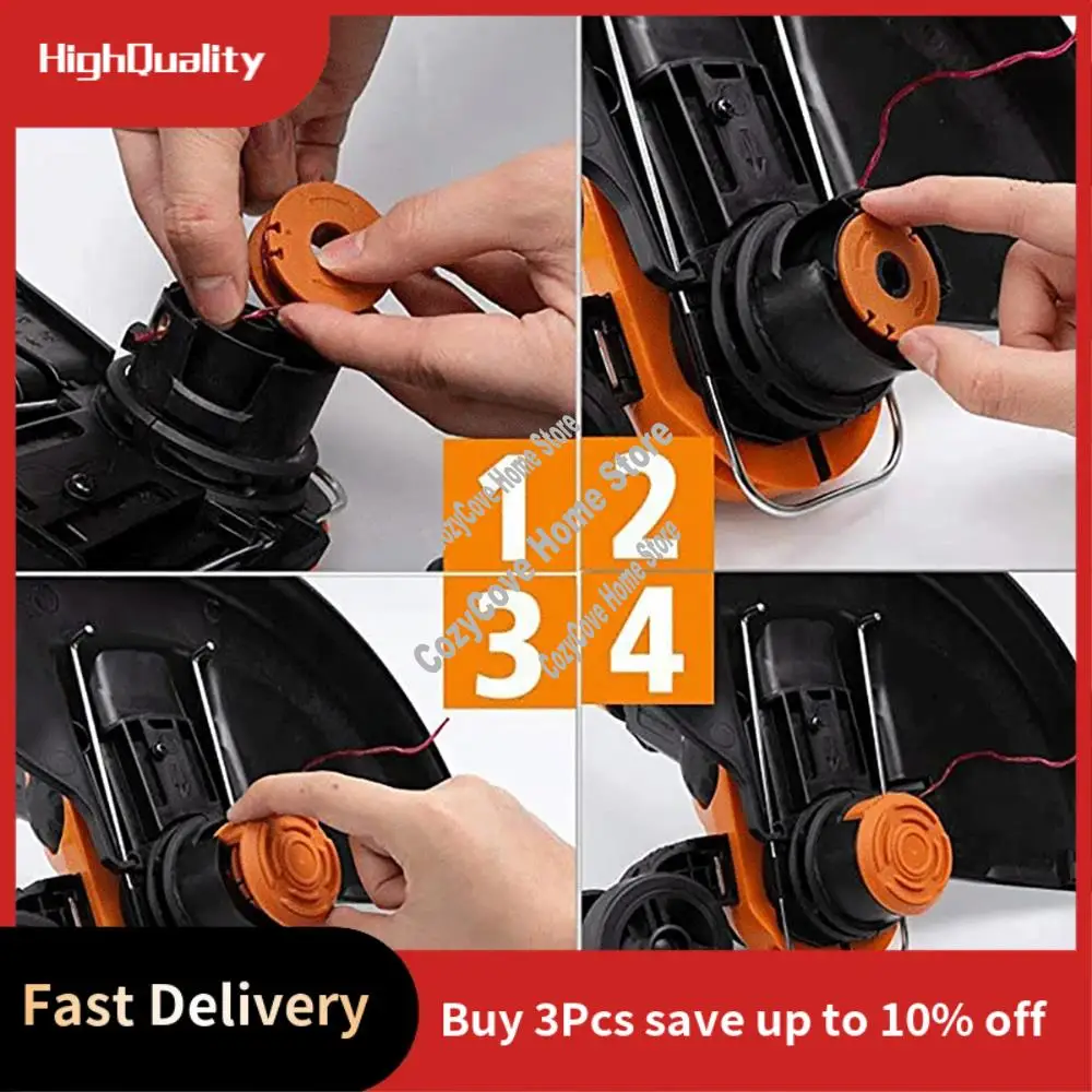 50006531 Spool Cap Covers For Worx WA6531 GT Trimmer Part Replacements (3 Pack)-A27R
