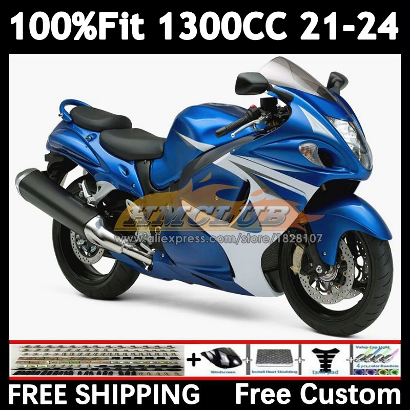 Injection Body For SUZUKI Hayabusa metal blue GSXR 1300 CC 2021 2022 2023 2024 40No.57 GSXR-1300 GSXR1300 21 22 23 24 Fairing