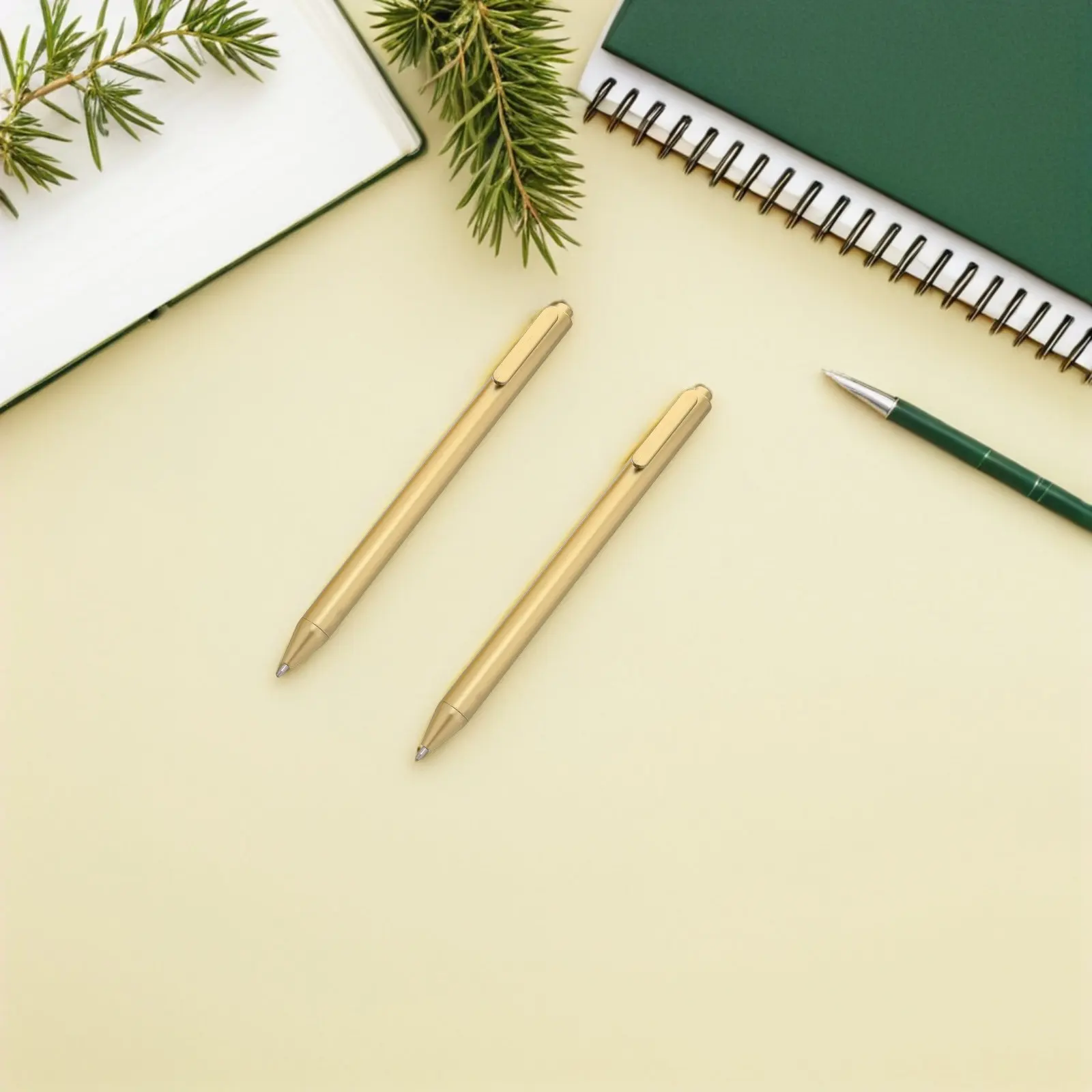 30Pcs Press Type Decorative Ballpoint Pen Gold Plastic Business Retractable Professional Pens Guest Signing Employee Giftpens