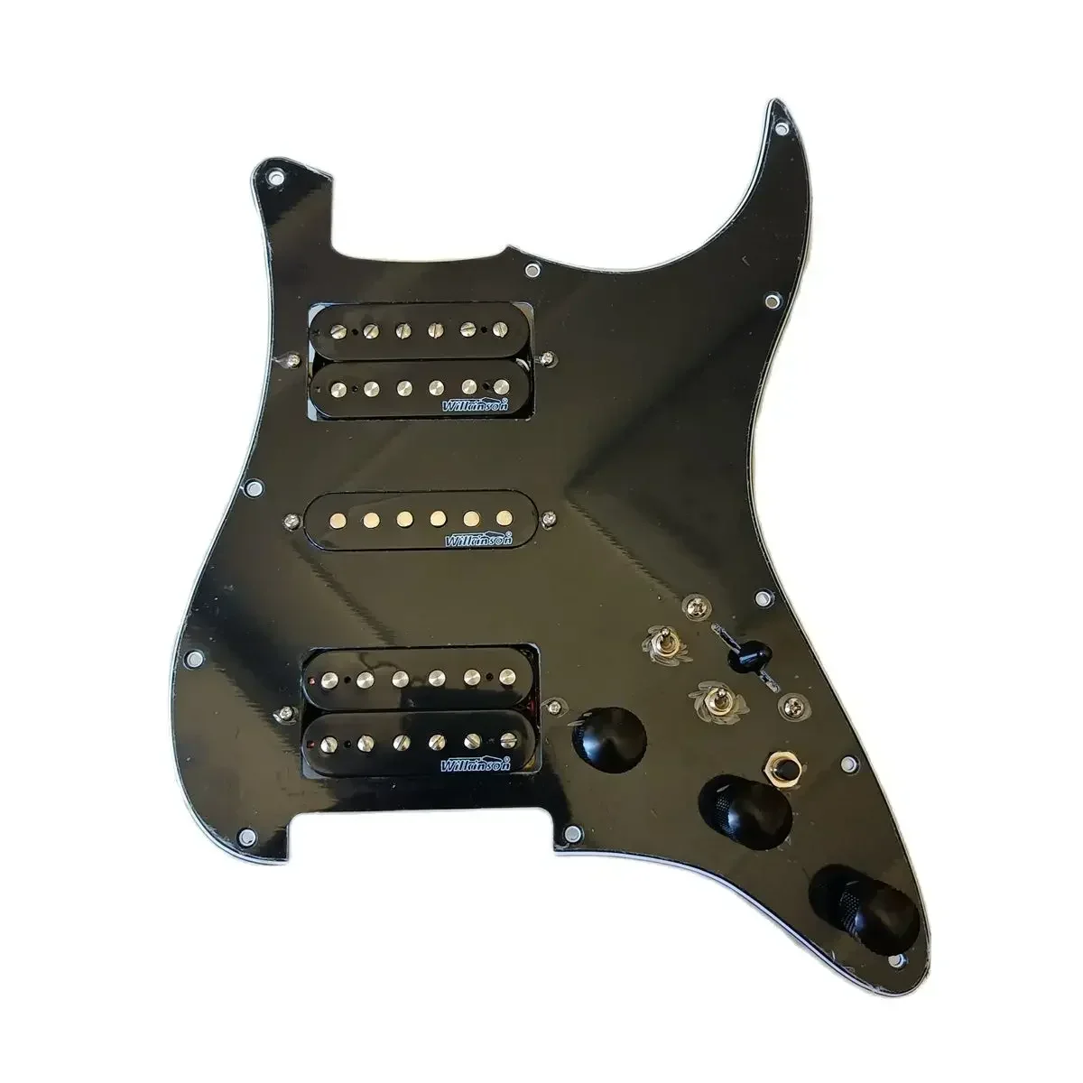 

Prewired Loaded ST Pickguard Set HSH Humbucker Pickups Coil Split Guitar Black For ST Guitar Accessories