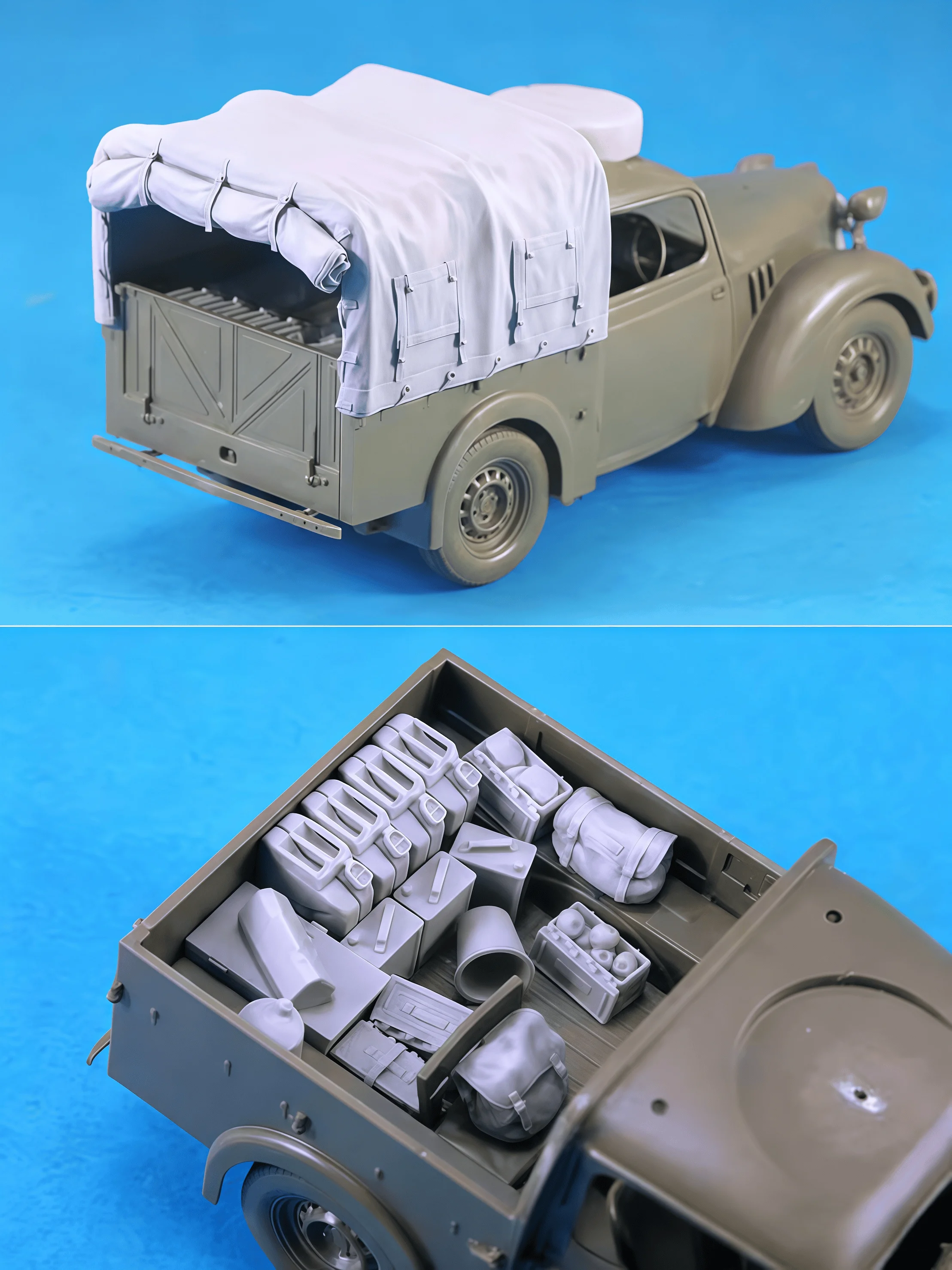 

Комплект для сборки модели из литья смолы 1/35, GK, детали для обновления и ремонта легких грузовиков, неокрашенные