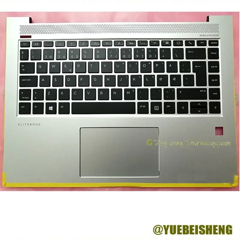 

YUEBEISHENG New For HP Elitebook 1040 G4 Palmrest Nordic keyboard upper cover 3CY0GKA0140