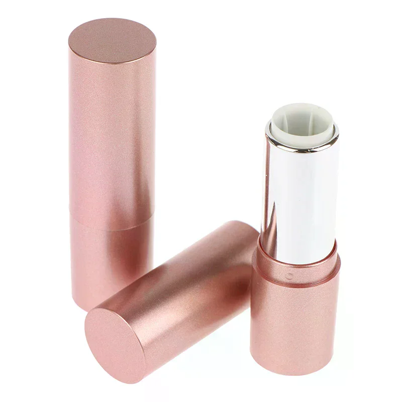 3,5 ml Nachfüllbare Lippenstift Tube Mit Kappe Matte Rose Lip Balm Container Leere DIY Kosmetische Salbe Behälter Reise Flasche