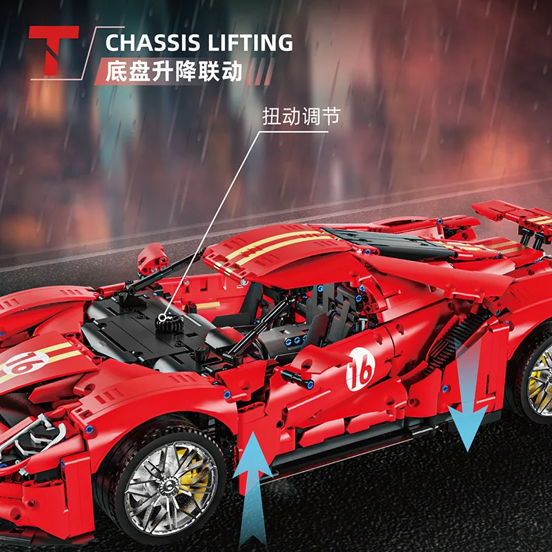 TGL T5042 Technical Super Sports Car 1:8Model City Racing Series DIY Creative Toys Building Blocks Gift For Boys 3056Pcs