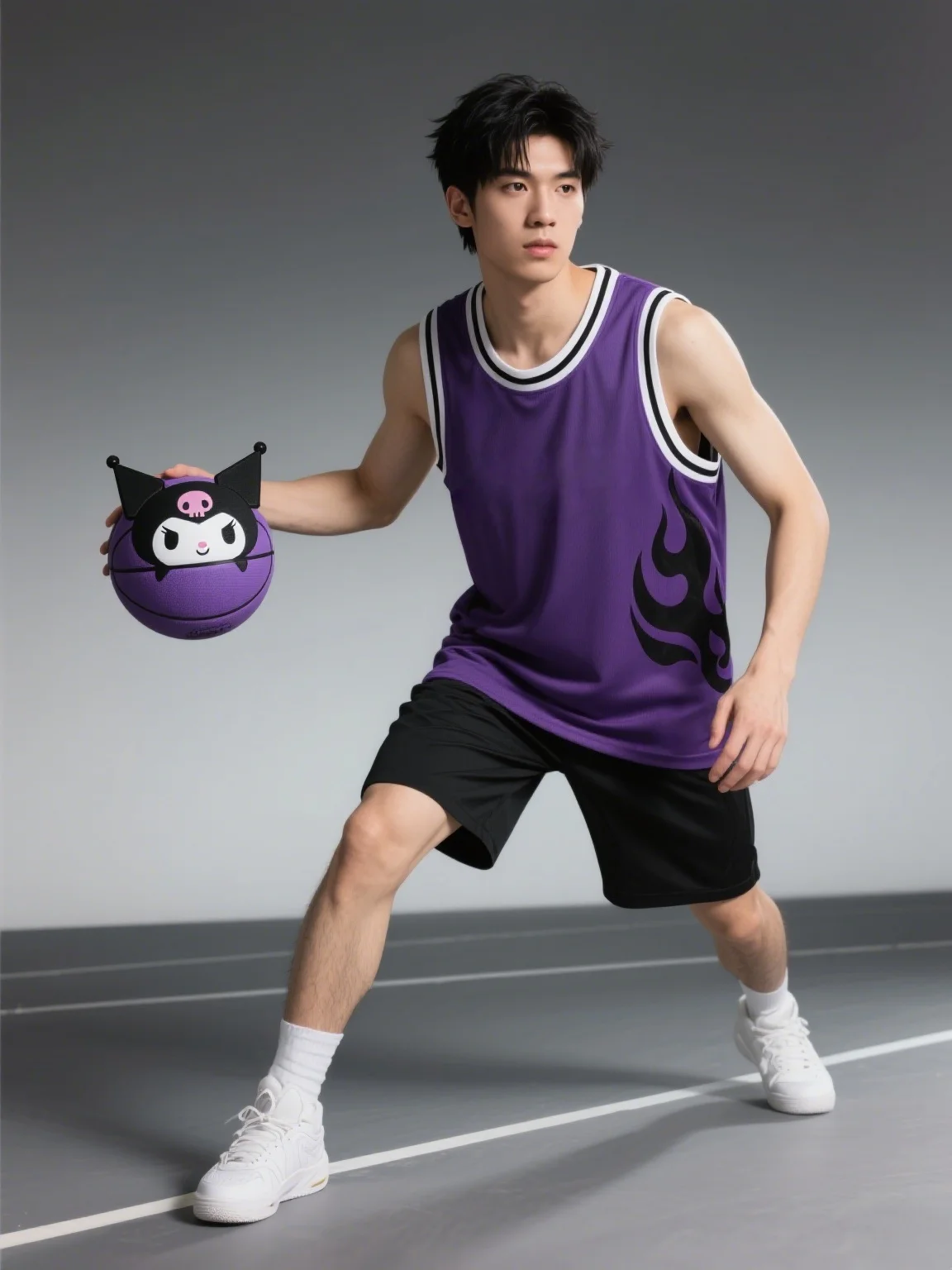 

MOTO-Sanrio cartoon 3D printed basketball vest sleeveless sports top