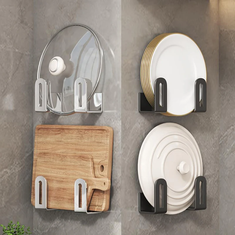 2pcs Home Router Storage Box Wall Artifact Set-top Box Wall-mounted Fixture Support Bracket Wifi Placement Rack For Living Room