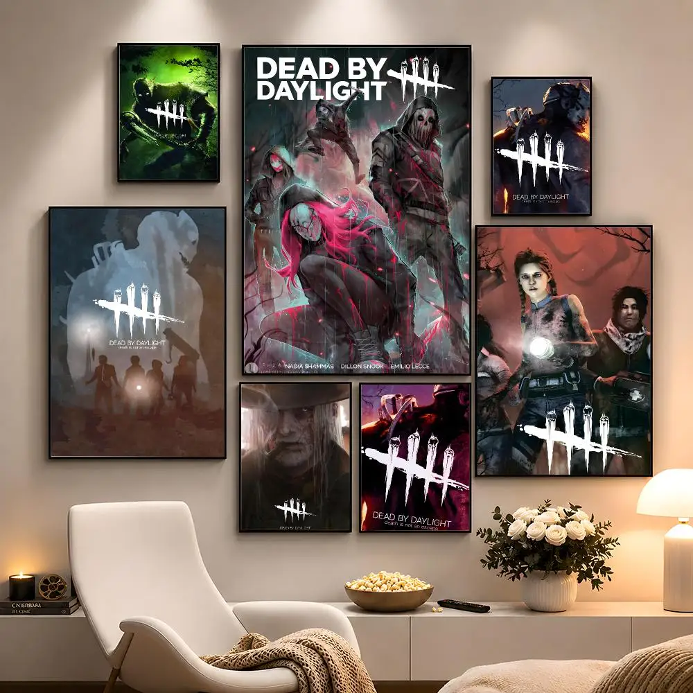 Game Dead by Daylight Trapper Survivor Poster Peel And Stick Wall Art PP Waterproof HD Bedroom Living Room Home Decor Gift