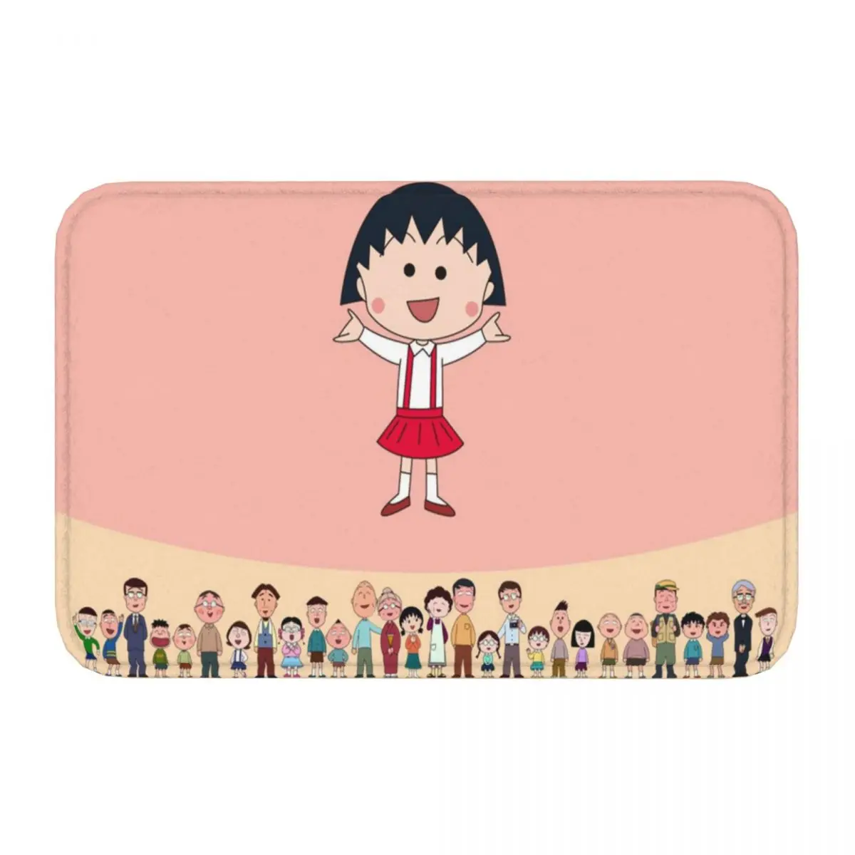 Chibi Maruko Chan Sakura Kyoko Animation Bath Mat Characters Doormat Living Room Carpet Entrance Door Rug Home Decoration