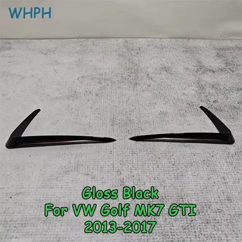 Черный передний бампер, воздушный нож, комплекты кузова для VW GOLF MK7 GTI 2013-2017, противотуманная фара, крышка вентиляционного отверстия, накладка на клапан, автомобильные аксессуары