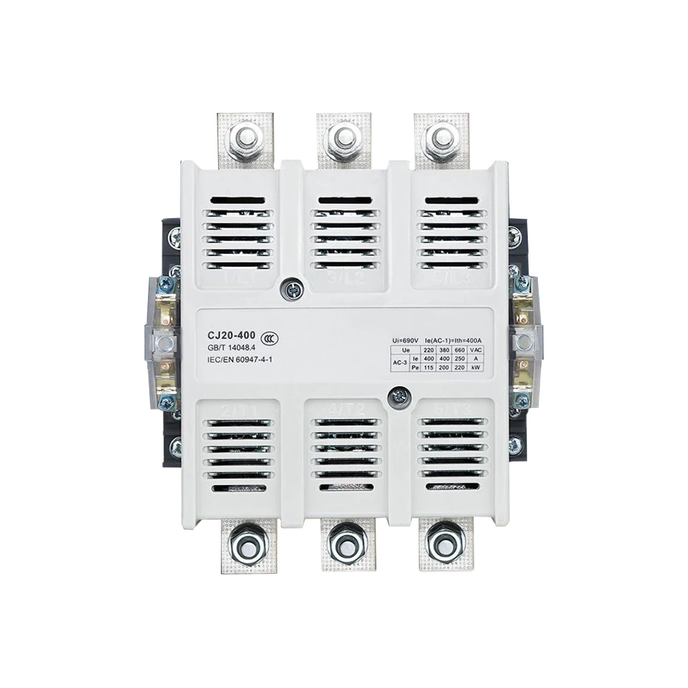 

Factory CJ20-400 Magnetic AC Electrical Contactors 10A to 630A 220V 380V 415V 600V 400A Rating Current 1140V Voltage