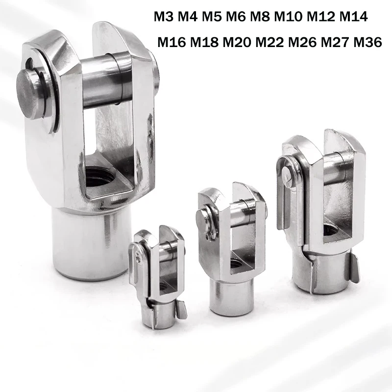 M4 M5 M6 M8 M10 M12 M15 M20 M27 M36 M42 Y Joint Female to Male Thread Pneumatic Cylinder Mounting Knuckle Rod Piston Clevis