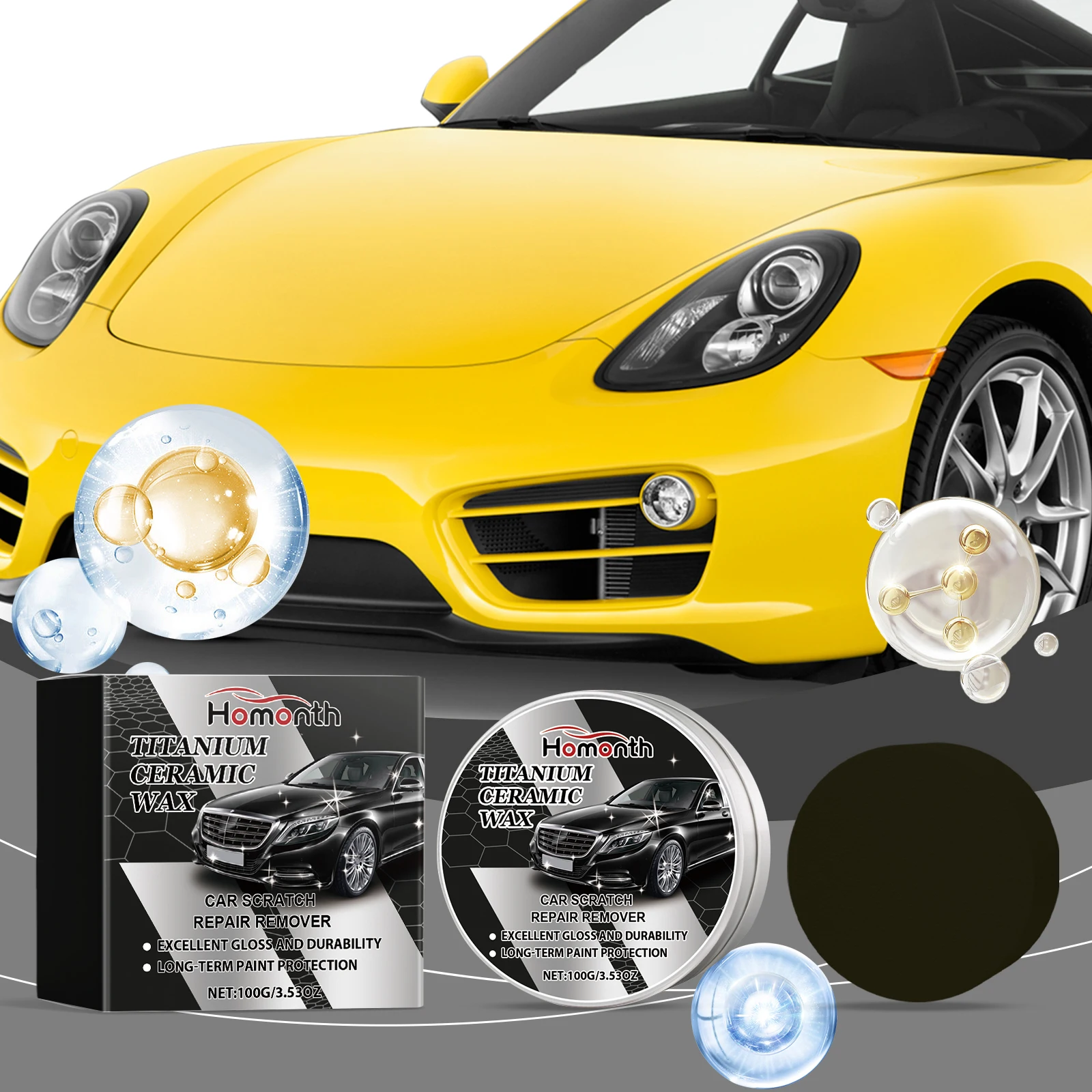 Homonth Car Care ครีมขัดสี Scratch Repair ขัด Decontamination Reconditioning Care ครีม 1 ชิ้น