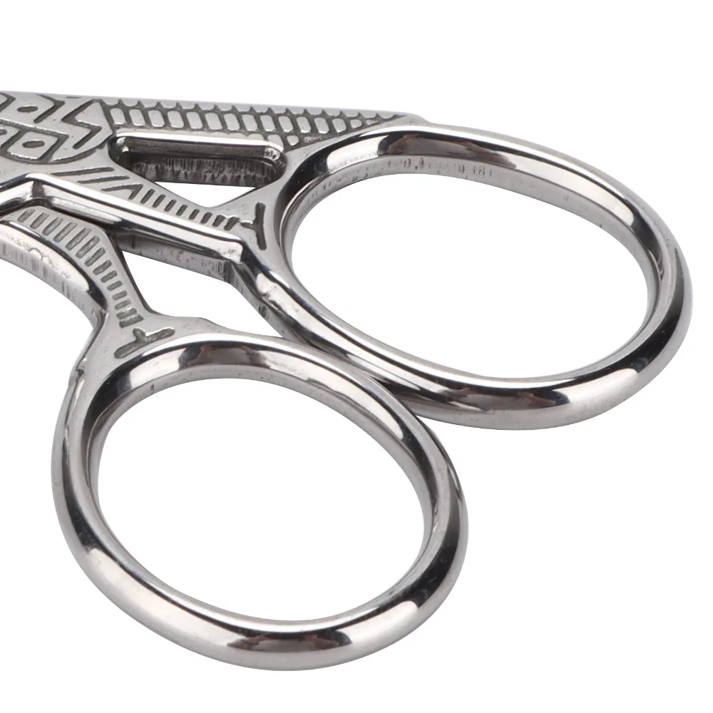 Safe Use Stainless Steel Nose Hair Scissors Round Head Facial Hair Scissors Blunt Tip Scissors For Beard Trimming
