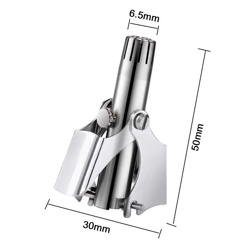 Manual portátil universal de aço inoxidável removedor de pêlos nariz aparador de orelha limpador depilador nariz masculino navalha