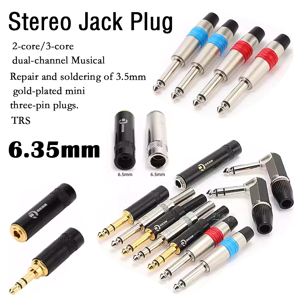 Gold-plated Jack 3.5mm 3Pole Female Plug 1/8″ Headphone Notebook Microphone Audio Interface Extension Cable Plug