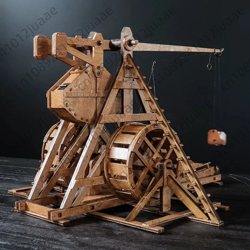 Counterweight trebuchet trebuchets assembling medieval ancient chariot wooden handmade model DIY ornament