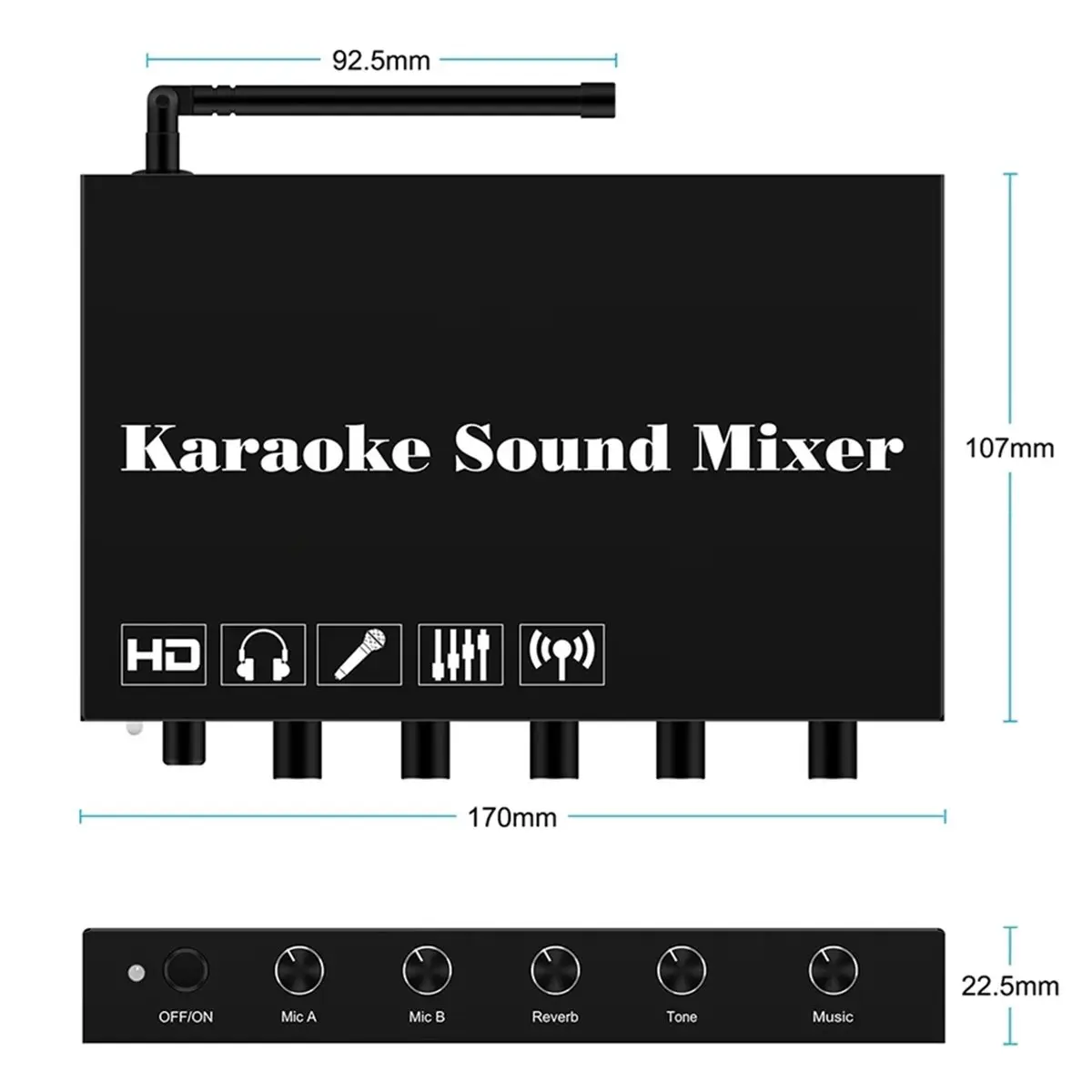 -Compatible Karaoke Player Mixer Home Theater Wireless for Smart TV PC Sound Bar Amplifier Speaker Home KTV