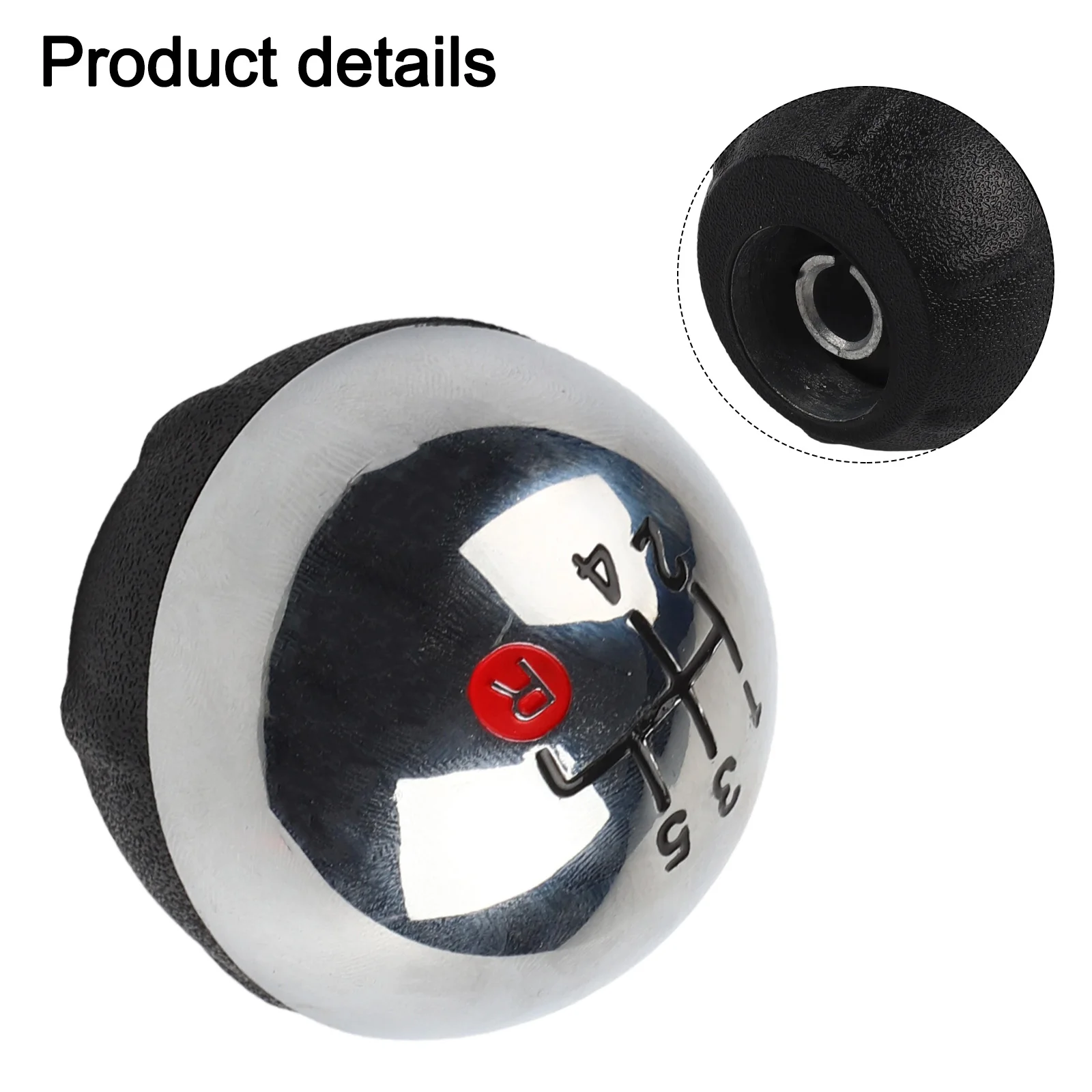 For Fiat 500 Black Chrome Shift Knob Driving Comfort Enhancement Custom Fit For Fiat 500 Compatible With 2007-2018 Models